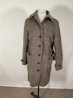 Abrigo para mujer 346 Brooks Brothers color marrón manga larga talla 8 100 % lana ☼ Foto 1 de 4