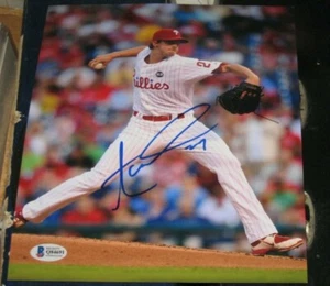 AARON NOLA PHILADELPHIA PHILLIES SIGNED AUTOGRAPHED 8X10 PHOTO BAS #Q84691 - Picture 1 of 2