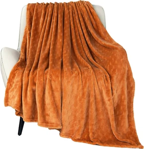 TOONOW Fleece Blanket Textured Fuzzy Plush Throw Blanket Twin Size 60" x 80", Su - Picture 1 of 7