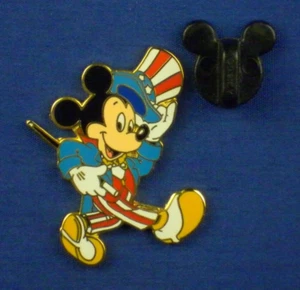 Mickey Strolling as Uncle Sam Patriotic Top Hat Cane JDS Pin # 27414 - Picture 1 of 3