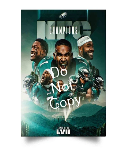 Philadelphia Eagles 2022 NFC Champs Poster  #4 Cover