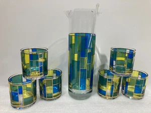 Mid Century MCM Martini Mixer Set mit 6 Felsen Gläsern - Bild 1 von 11