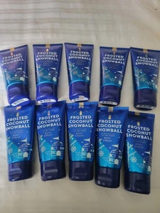 10 Bath & Body Works FROSTED COCONUT SNOWBALL Body Cream 2.5 oz Travel Size - Picture 1 of 3