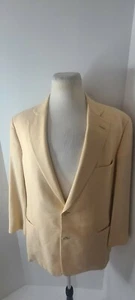 Paul Stuart Stuart III Silk Blend Yellow Stripe Sport Coat Jacket 45L - Picture 1 of 9