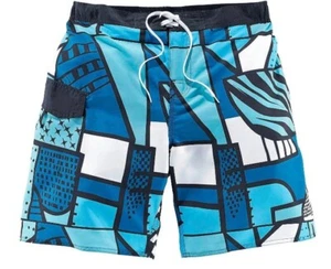 Bench Modern-Art Blue-White Shorts long (48cm) Herren Badeshorts Badehose Gr. S - Bild 1 von 10