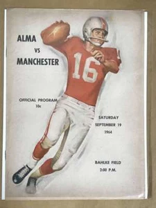 ALMA MANCHESTER COLLEGE FOOTBALL PROGRAM - 1964 - EX - Picture 1 of 1