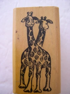 Twin Giraffes Fearless Design Rubber Stamp  - Bild 1 von 2