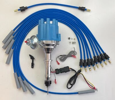 INTERNATIONAL HARVESTER BLUE FEMALE CAP HEI Distributor 392 345 304 266 + WIRES - Image 1 of 4