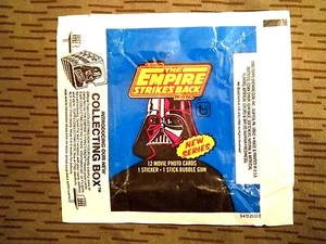 Vintage 1980 STAR WARS-THE EMPIRE STRIKES BACK Topps Trading Card Wrapper {Blue} - Picture 1 of 1
