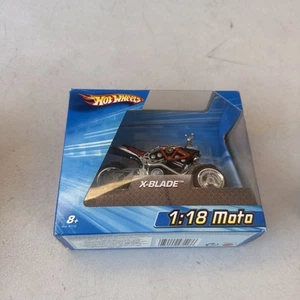 2004 Hot Wheels Moto Twin Flame 1:18 Red Black G8249 Metal Collection - Picture 1 of 6