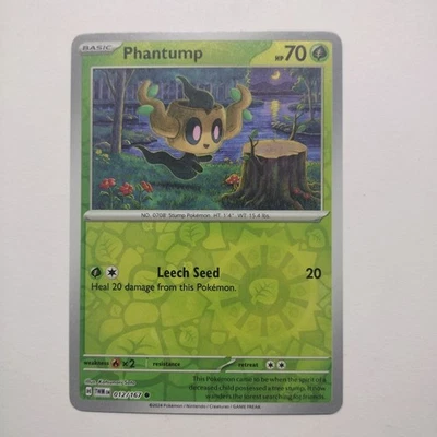 Phantump - 012/167 - Reverse Holo - Twilight Masquerade - NM/M Pokemon Card - Image 1 of 2