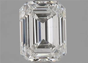 CERT. Diamante extraído natural GIA corte esmeralda 1,51 quilates suelto color F VS2 claridad - Imagen 1 de 2