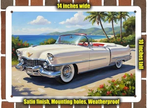 Metal Sign - 1954 Cadillac Eldorado 3 AI Oil Painting - 10x14 - Picture 1 of 1
