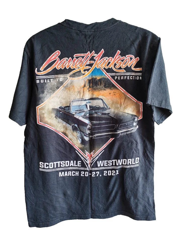 Camiseta Barrett Jackson Pontiac GTO Para Hombre Pequeña Scottsdale Westworld Camiseta Negra Foto 1 de 4
