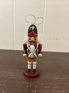 Classic Wooden Nutcracker Ornament Figurine Soldier 5.5” - Picture 1 of 4