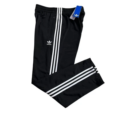 Adidas Originales Para Hombres M Firebird TP Pantalones de Pista 3 Rayas Negro Blanco Nuevos con Etiquetas Foto 1 de 4