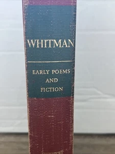 Walt Whitman: The Early Poems and the Fiction 1963 Collected Writings Accepted - Picture 1 of 13