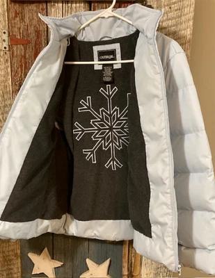 Outbrook порошок синий пуховик вниз куртки женщины средний 8/10 - Изображение 1 из 4