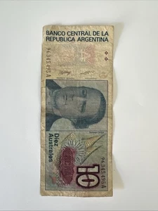 ARGENTINA 10 AUSTRALES (1985-89) Vendedor de Estados Unidos - Imagen 1 de 2