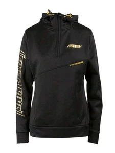 509 Damen schwarz Sector 1/4 Viertel Reißverschluss Hoodie Hoody Sweatshirt Größe L NEU Neu mit Etikett  - Bild 1 von 12