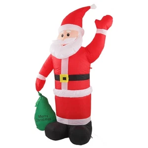 Inflatable Santa Decoration Built In LED Light Waterproof Inflatable Bag Sant CS - Picture 1 of 12