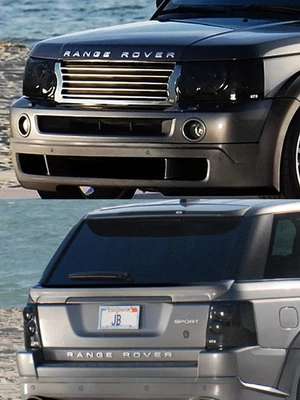 Fits 06-09 Range Rover Sport GTS Smoke Acrylic Headlight Taillight Covers 4pc - Image 1 of 4