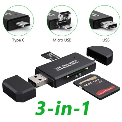Easy Cards Reader Micro SD Android Flash Drive Smart Memory Card Reader Type C 1 - Image 1 of 4