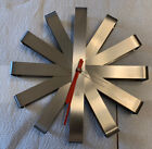 Stainless Steel Umbra Ribbon Modern 12-inch Wall Clock MCM
