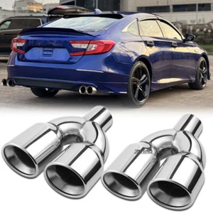Para Honda Accord 2.0t Sport Dual 2.5" In 3.5" Out Quad Puntas de escape Doble Pared - Imagen 1 de 18