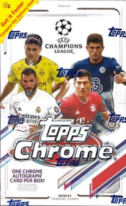 2020-21 Topps Chrome UEFA Champions League Soccer Sealed Hobby Box NEW - Bild 1 von 11