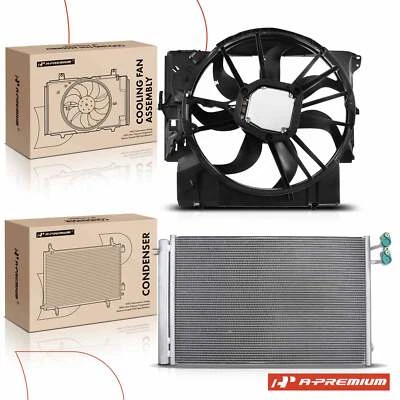 Комплект в сборе конденсатора переменного тока и вентилятора охлаждения для BMW X1 2013-2015 Z4 E84 E89 L6 3,0 л - Изображение 1 из 4
