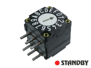 1pc 07-0163 ELMA Switch rotary with HEX complementary code, high quality - Bild 1 von 2