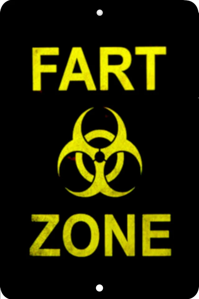 Fart Zone, день рождения, домашний знак, смешной домашний декор металлический алюминий, США, черный - Изображение 1 из 1