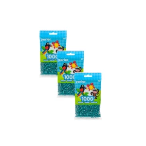 Bolsas de cuentas Perler 3x1000 de azulado - Imagen 1 de 2