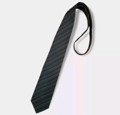 Corbata CORNELIANI XL Marrón Rayas Geométrica Seda LUJO HECHA A MANO ITALIA Foto 1 de 4