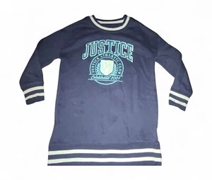 Justice~Girls Sweatshirt Dress With Sequins Long Sleeve~Size Small, 7/8 - Picture 1 of 4