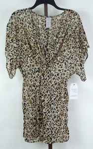 Womens Ladies Multicolor Animal Print Swimwear Coverup Tunic Top Size S 4-6 NEW - Picture 1 of 3