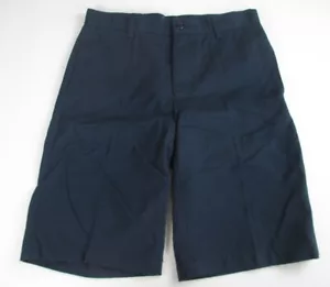 LANDS END Navy School Uniform Plain Front Chino Shorts Boys 14 *NEW* - Bild 1 von 7
