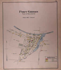 1904 Map PORT GIBSON, TOWN of MANCHESTER, ONTARIO County, NEW YORK ~ (16x19)-#02 - Picture 1 of 1