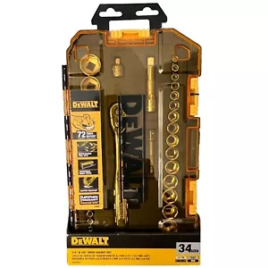 DWMT45034, DEWALT Socket Set, 3/8'' Drive, SAE/Metric, 34-Piece, 076174450347 - Picture 1 of 8