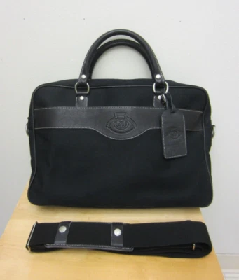 Bandolera Mensajero Ghurka Negra Sarga y Cuero 17"X11"X4.5" Foto 1 de 4