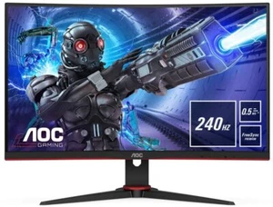 AOC C27G2ZE/BK Gaming Monitor 27" Curved FHD HDMI DP AMD FreeSync 240Hz 0.5ms - Photo 1/4