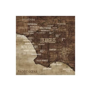 Leinwanddruck auf Papier Poster oder Gemälde Wilson Luke Map of Los Angeles - Bild 1 von 2