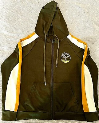Женская толстовка с капюшоном Timberland с логотипом оливковый зеленый на молнии размер S - Изображение 1 из 4