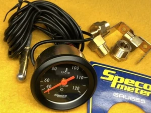 Mechanical water temperature gauge kit 40-120 C Speco 52mm 2" black 533-24A 12' - Bild 1 von 3