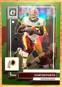 2022 Donruss Optic - Clinton Portis - Lime Prizm SSP /35 - Washington Redskins - Picture 1 of 2