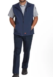 Red Kap Soft Shell Vest Navy Blue Full Zip Mens Size 4XL Reg EUC - Picture 1 of 12