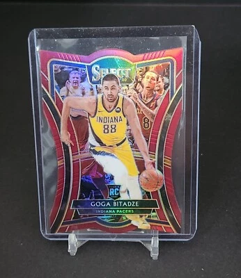 2019 PANINI SELECT GOGA BITADZE #158 DIE CUT RED PRIZM /175 ROOKIE PACERS - Image 1 of 3
