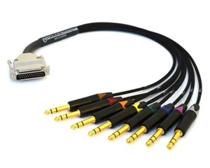 Premium DB25 a 1/4 TRS | Mogami W2932 | 15 pies (negro con botas multicolores) - Imagen 1 de 1