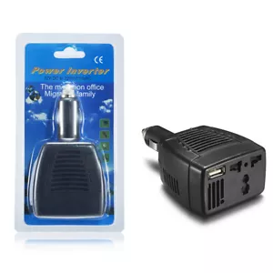 Adaptador inversor de alimentación de CA de 75W 12V CC a 110/220V para automóvil + cargador USB 5V - Imagen 1 de 5